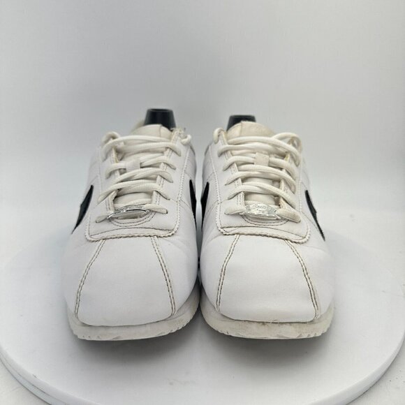 Nike Classic Cortez Leather White Black Youth Shoes 904764-102 Size 6.5Y EU 39 - Picture 2 of 14